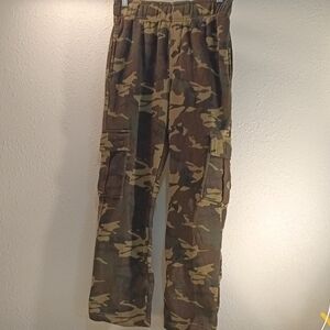 Camouflage Sweatpants Cargo Pants- Youth 12/14